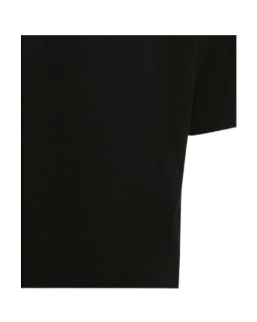 McQueen Black Logo Printed Crewneck T-Shirt for men