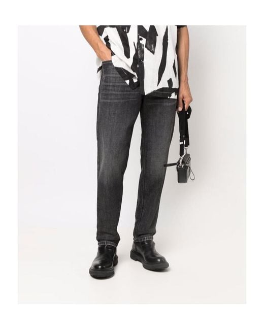 DIESEL Gray 2005 D-Fining Mide-Rise Tapered Jeans for men