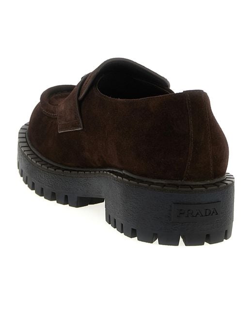 Prada Black Suede Loafers for men