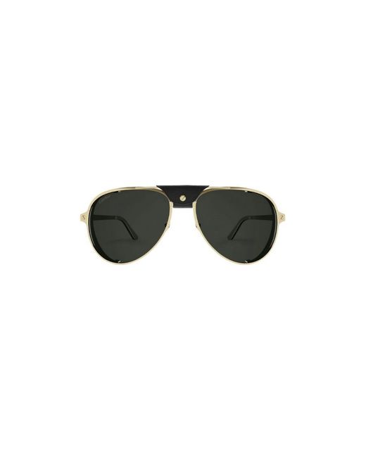 Cartier Black Aviator Frame Sunglasses for men