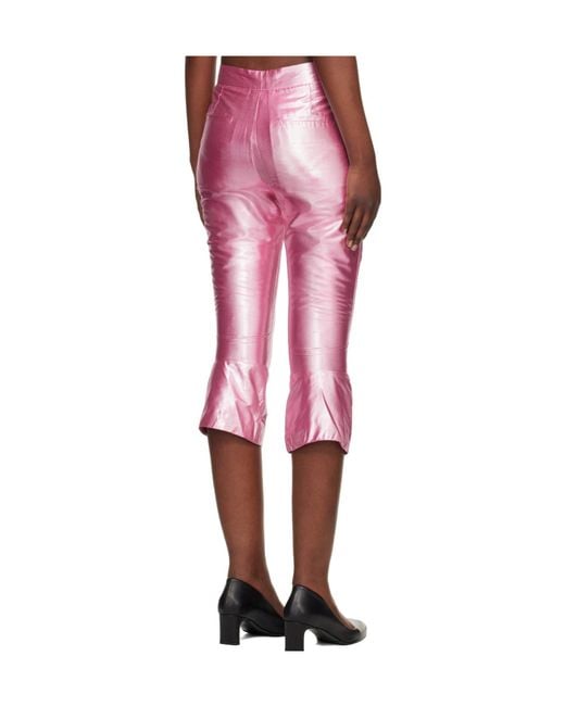 Edward Cuming Pink Knee Jerk Capri Capri Pants