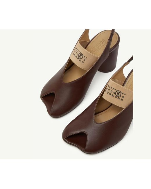MM6 by Maison Margiela Brown Open-Toe Sandals
