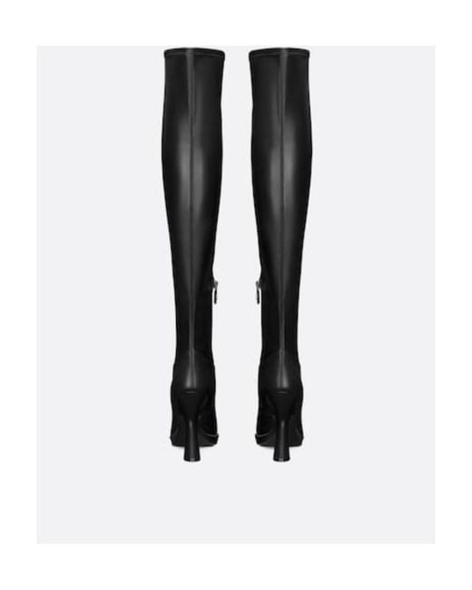 Dior Black D-Fiction Heeled Thigh Boot