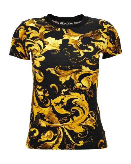 Versace Jeans Yellow All-Over Print T-Shirt