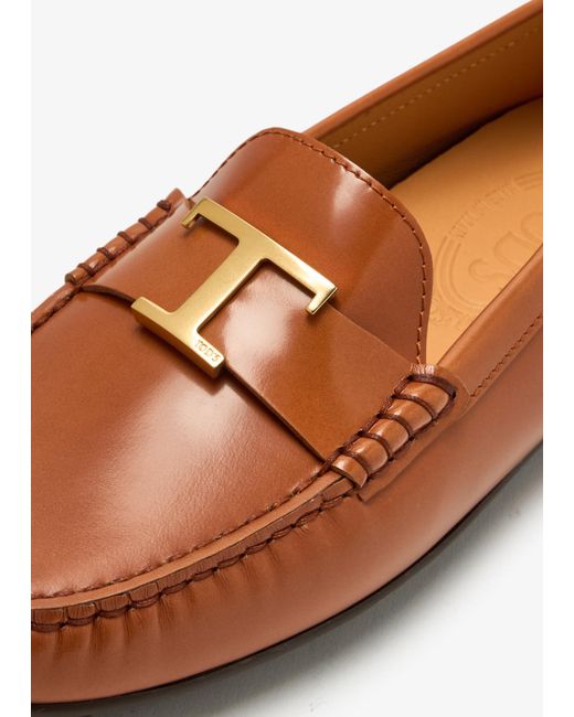 Tod's Brown City Gommino Driving Loafers