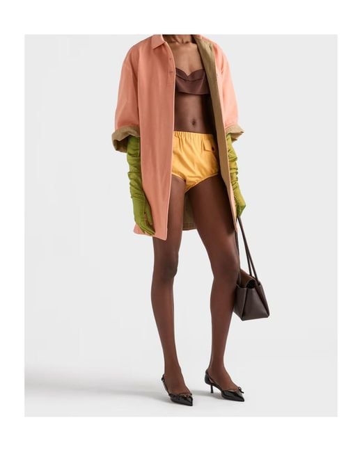 Prada Natural Poplin Shorts