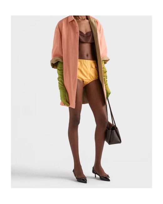 Prada Natural Poplin Shorts