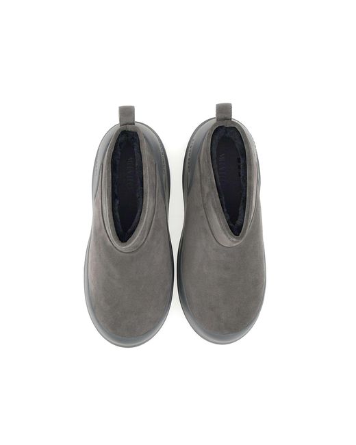 Moon Boot Gray Luna Logo Debossed Slip-On Boots for men