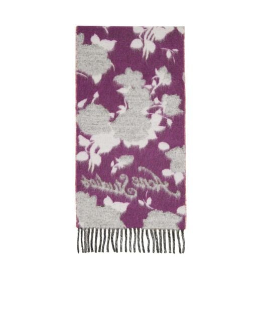 Acne White Tassel Wool Scarf for men