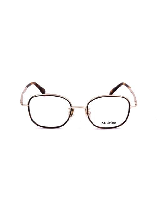 Max Mara Black Rectangle Frame Glasses