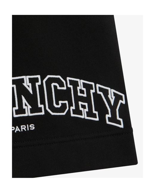 Givenchy Black Logo Printed Elastic Waist Shorts for men