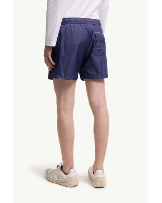 Moncler Blue Logo Shorts for men