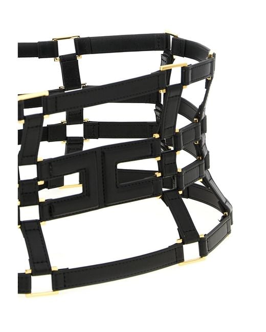 Elisabetta Franchi White Hollowed-Out Belt
