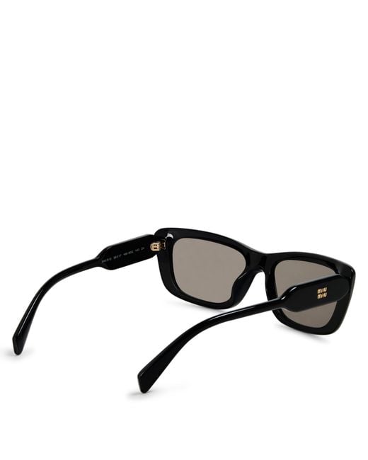 Miu Miu White Logo Detail Sunglasses