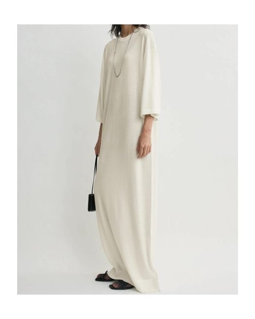 Totême  White Totême Crewneck T-Shirt Dress