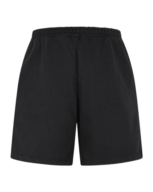Barrow Black Logo Printed Bermuda Shorts for men