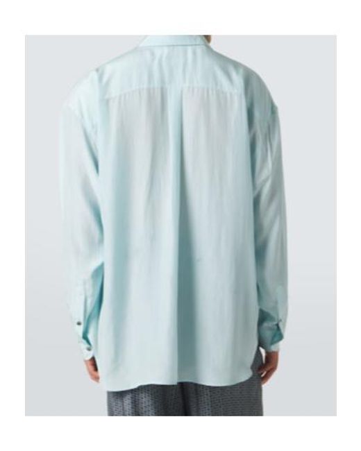 Giorgio Armani Blue Silk Shirt for men