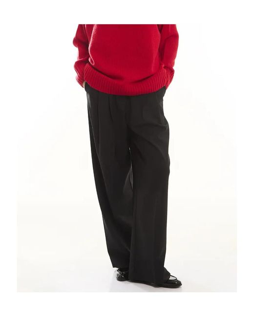 P.A.R.O.S.H. Black P.A.R.O..H. Pleat Tailored Trousers