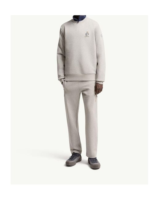 Moncler White Monduck Cotton Sweatshirt for men