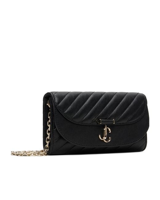 Jimmy Choo Black Curve Chain Shoulder Bag