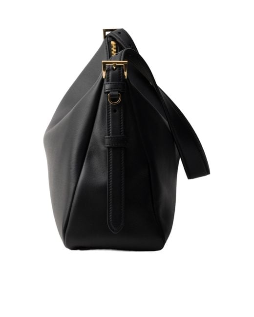 Prada Black Aimée Zipped Large Shoulder Bag