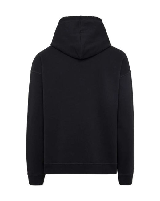 DSquared² Black Illustration-Style Print Hoodie With Relaxed Fit for men