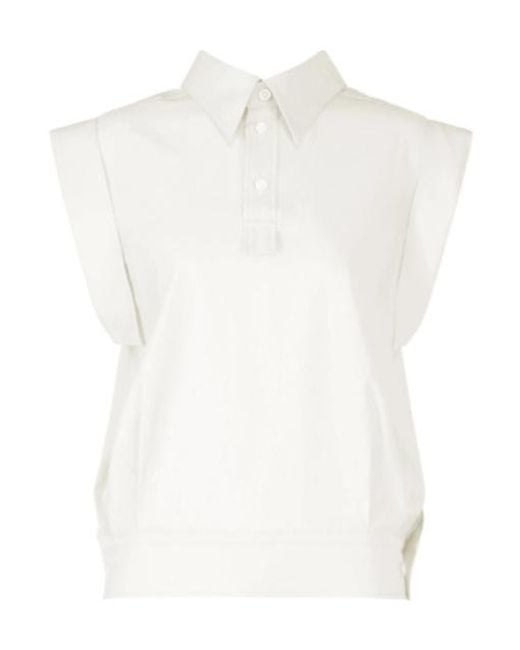 Issey Miyake White Sleeveless Shirt
