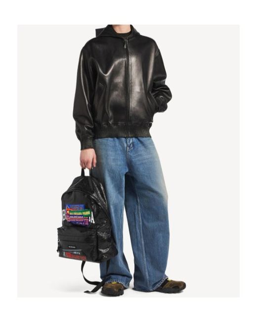 Balenciaga Black Explorer Backpack for men