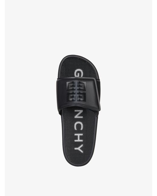 Givenchy Black 4G Emblem Flat Sandals for men