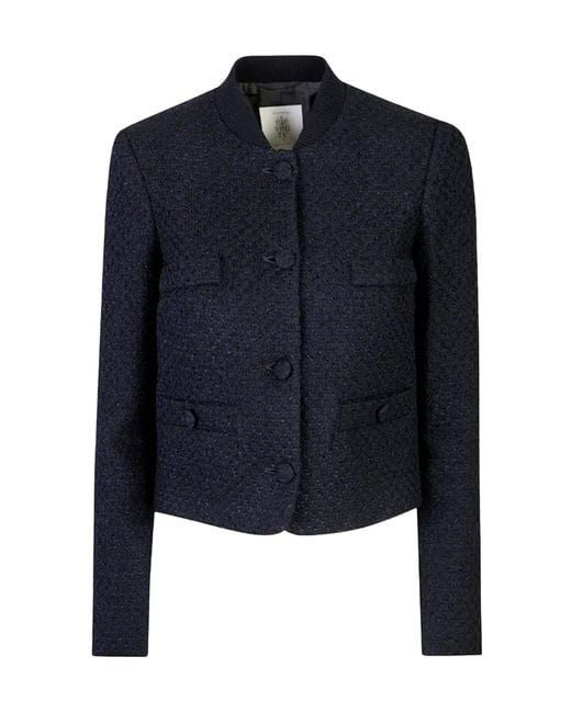 Eleventy Blue Long-Sleeved Jacket