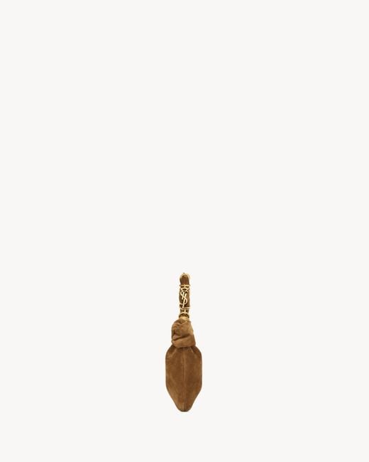 Saint Laurent Brown Amalia Mini Hobo Bag