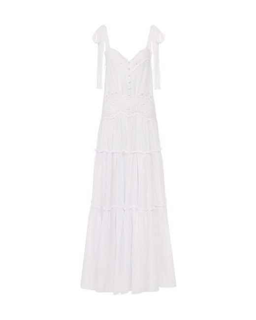 Chloé White Tiered Long Dress