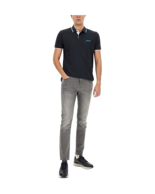 Boss Black Logo-Embroidered Polo Shirt for men