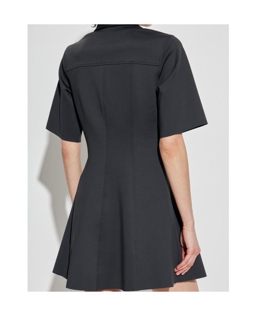 Ganni Black Chest Pocket Mini Dress