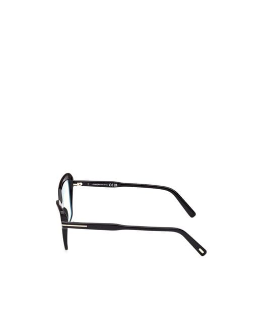Tom Ford White Eyewear Square Frame Glasses