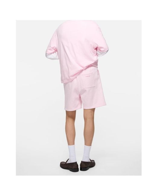 Acne Pink Logo-Embroidered Shorts