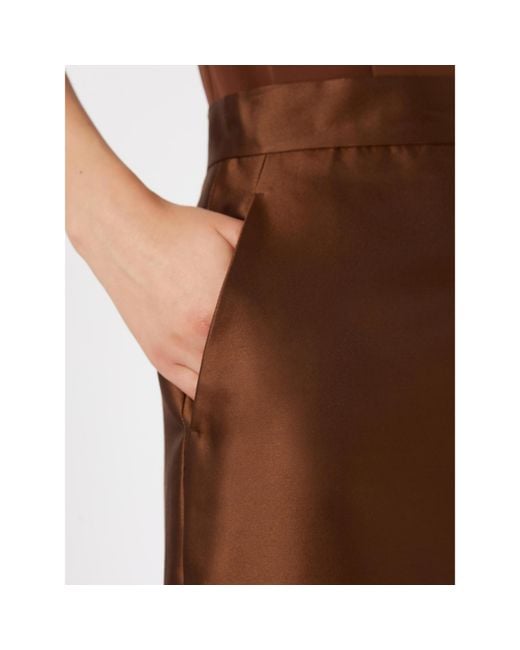 Max Mara Brown Studio Egoista High-Waist Skirt