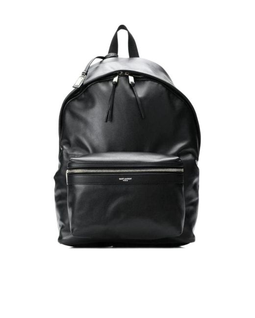 Saint Laurent Black City Zip-Up Backpack for men