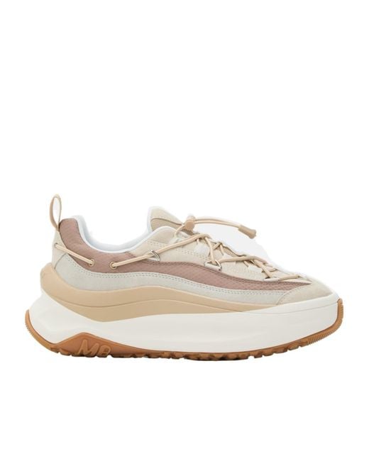 Moon Boot White Chunky Sole Lace-Up Sneakers