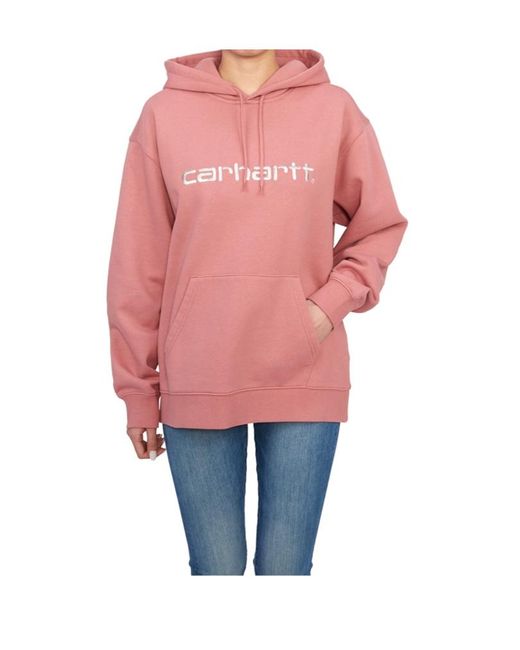 Carhartt Pink Logo-Embroidered Hoodie