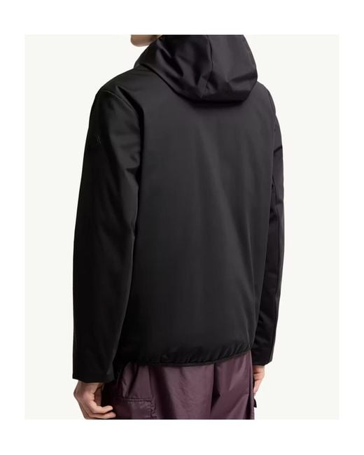 Moncler Blue Logo Patch Zip-Up Jacket for men