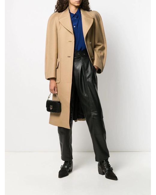 Givenchy Natural Single-Breasted Belted Coat