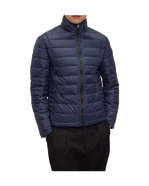 Boss Blue Slim-Fit Lightweight Quilted Jacket for men