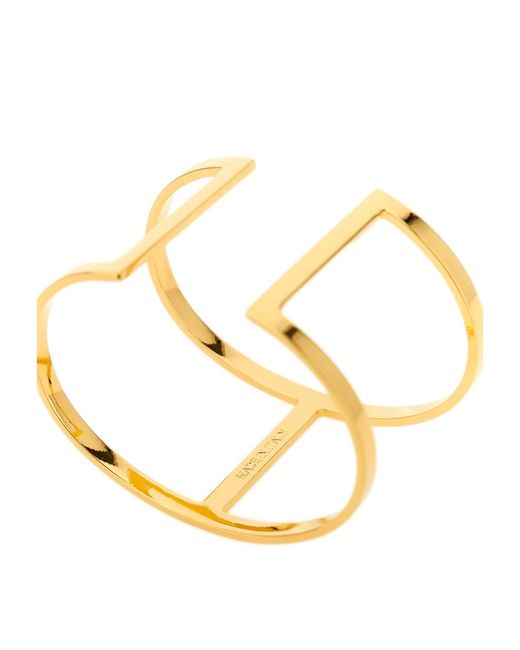 Elisabetta Franchi Metallic A Pair Of Hollowed-Out Bracelets