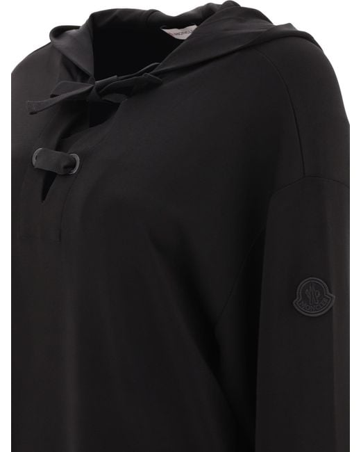 Moncler Black Logo-Patch Hoodie