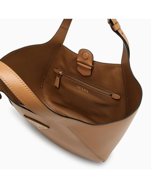 Prada Brown Medium Logo Handbag