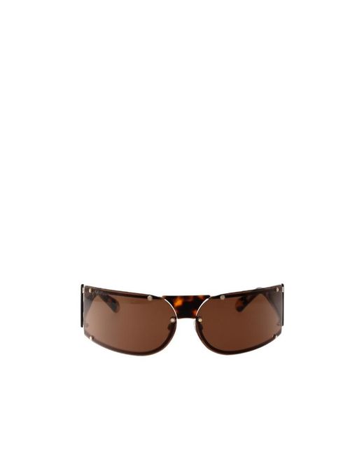 Off-White c/o Virgil Abloh Brown Kenema Wraparound Frame Sunglasses for men