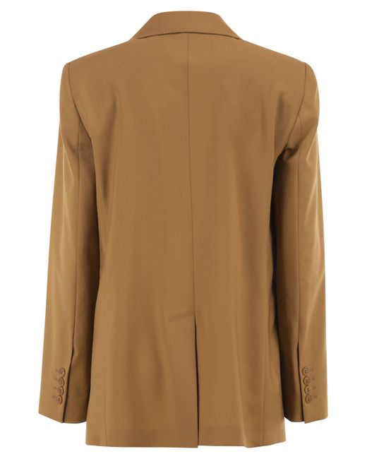 Max Mara Brown Studio Mstassenzi Single-Breasted Jacket