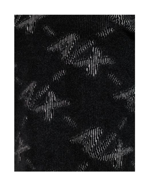 ARMANI EXCHANGE Black Crew-Neck Knit Top for men