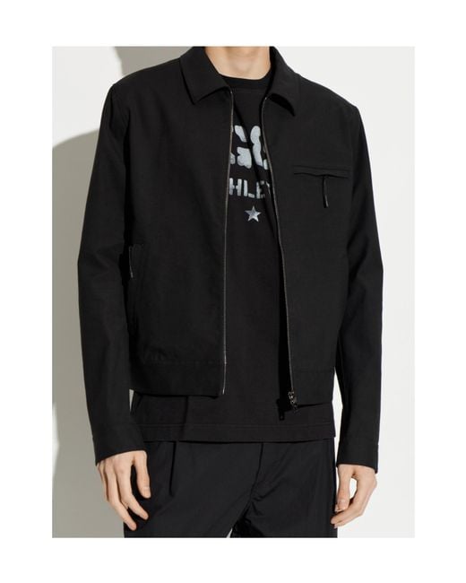 Dolce & Gabbana Black Zip-Front Rain Jacket for men